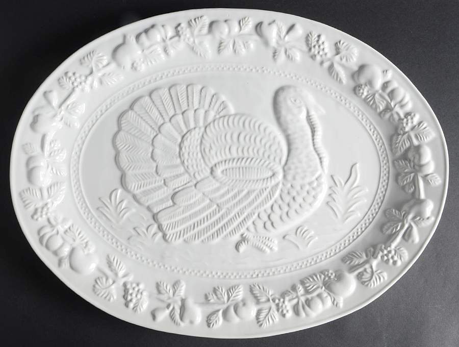 HTS36 17" Oval Serving Platter by Home Trends-1