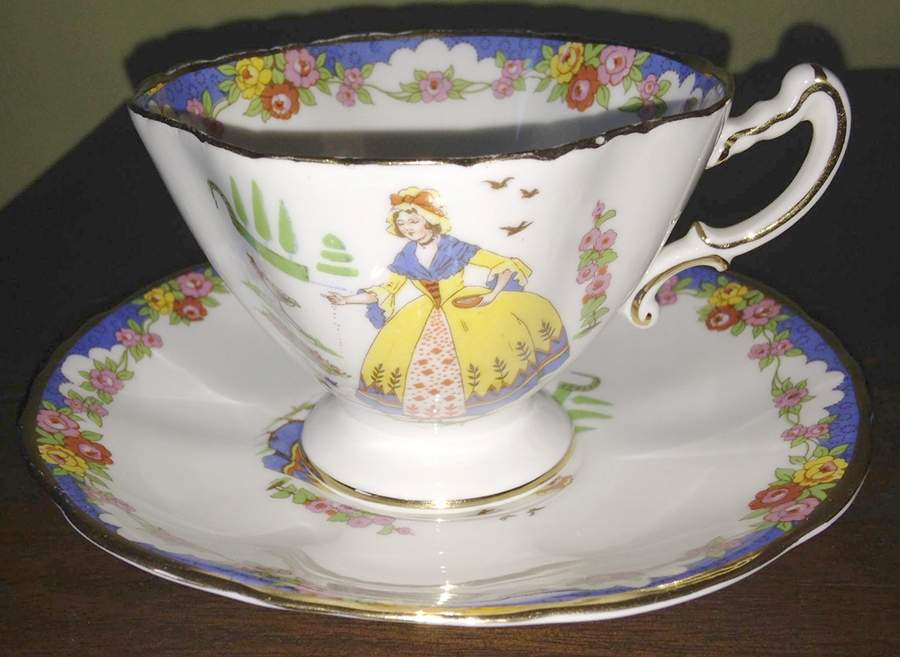 Ladye Fayre Footed Cup & Saucer Set by Hammersley-1