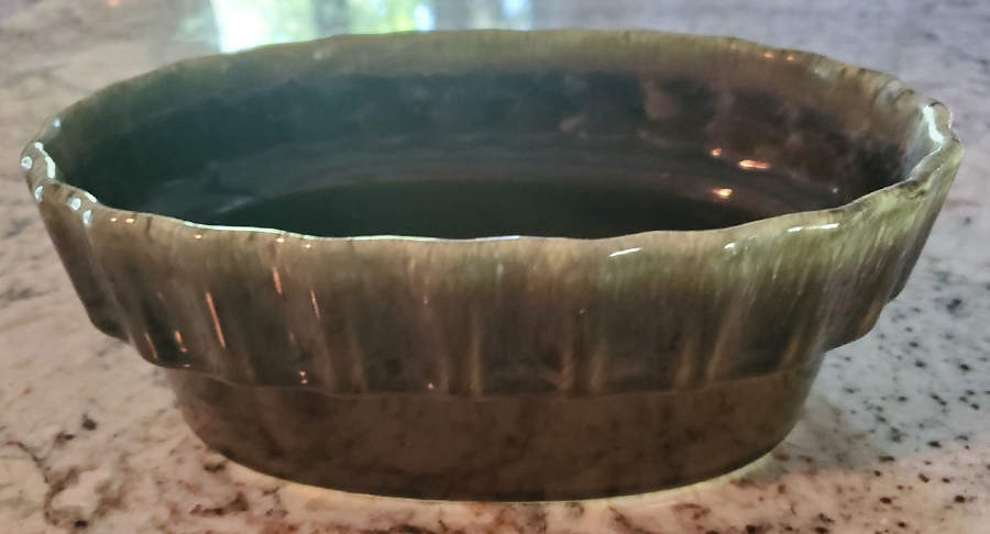Imperial Ripe Olive 7" Oval Planter by Hull-1