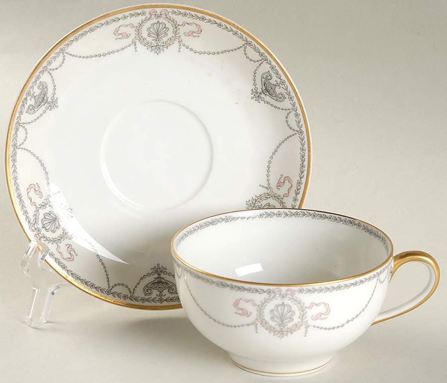 Schleiger 510-3 Flat Cup & Saucer Set by Haviland-1
