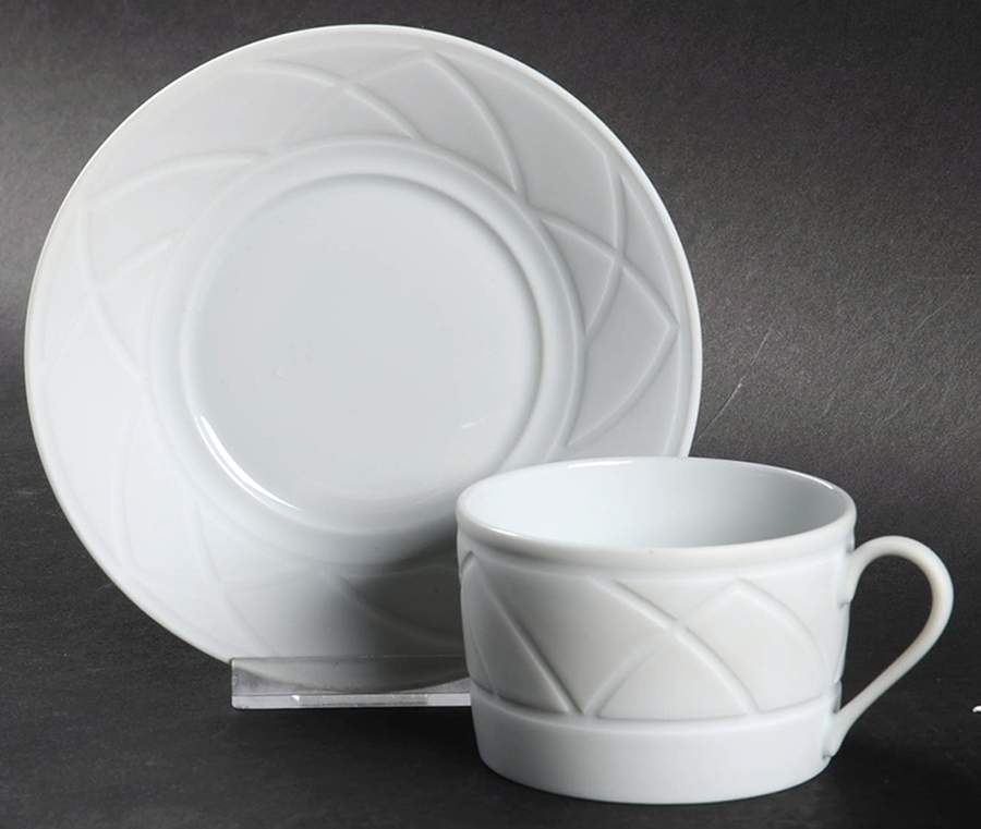 Clair de Lune (Velvet) Flat Cup & Saucer Set by Haviland-1