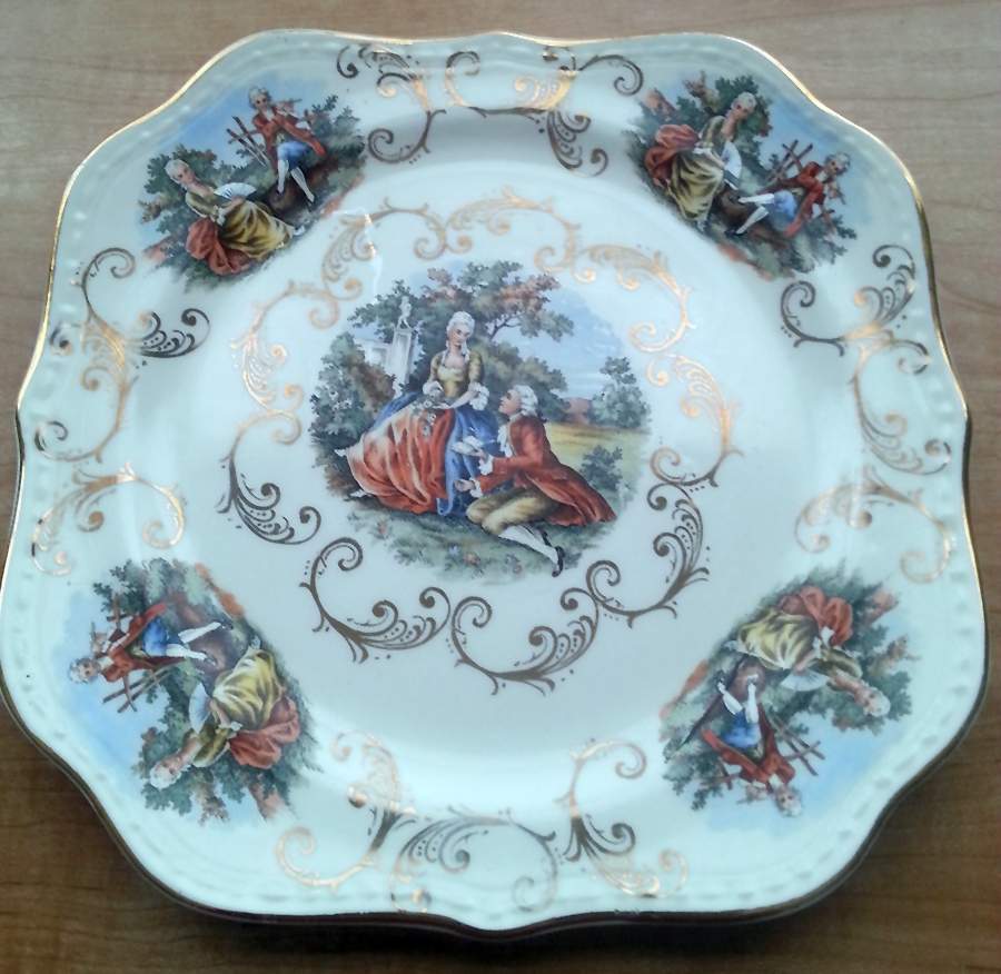 HLC4096 Square Salad Plate by Homer Laughlin -1