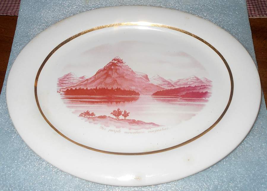 America the Beautiful Dinner Plate by Homer Laughlin -1