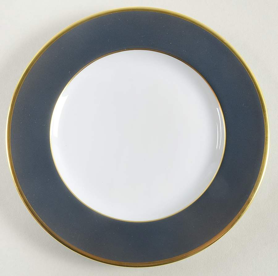 Color Block Gold Grey Bread & Butter Plate by Haviland-1