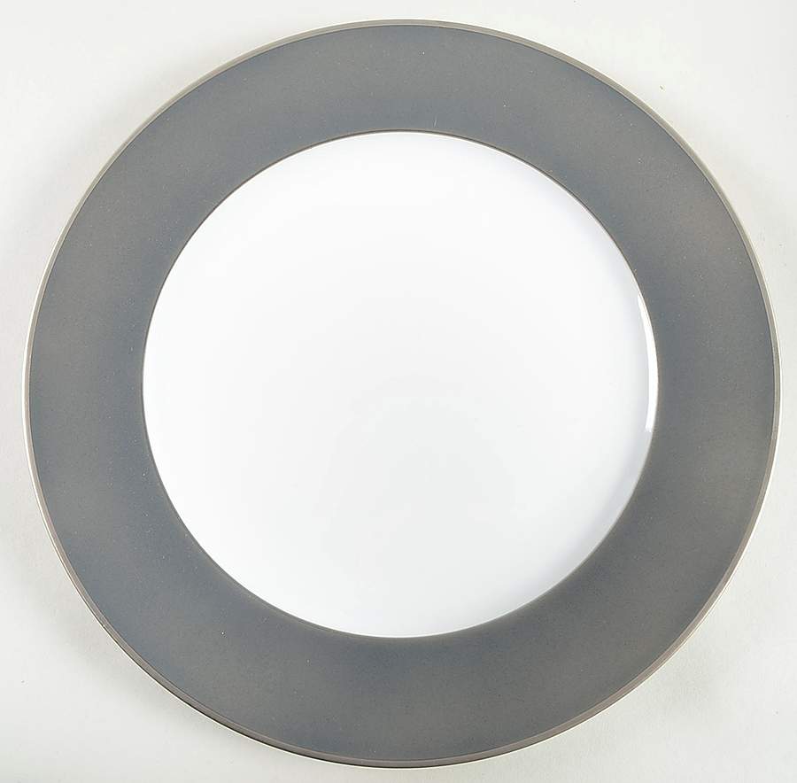 Color Block Platinum Grey Service Plate (Charger) by Haviland-1