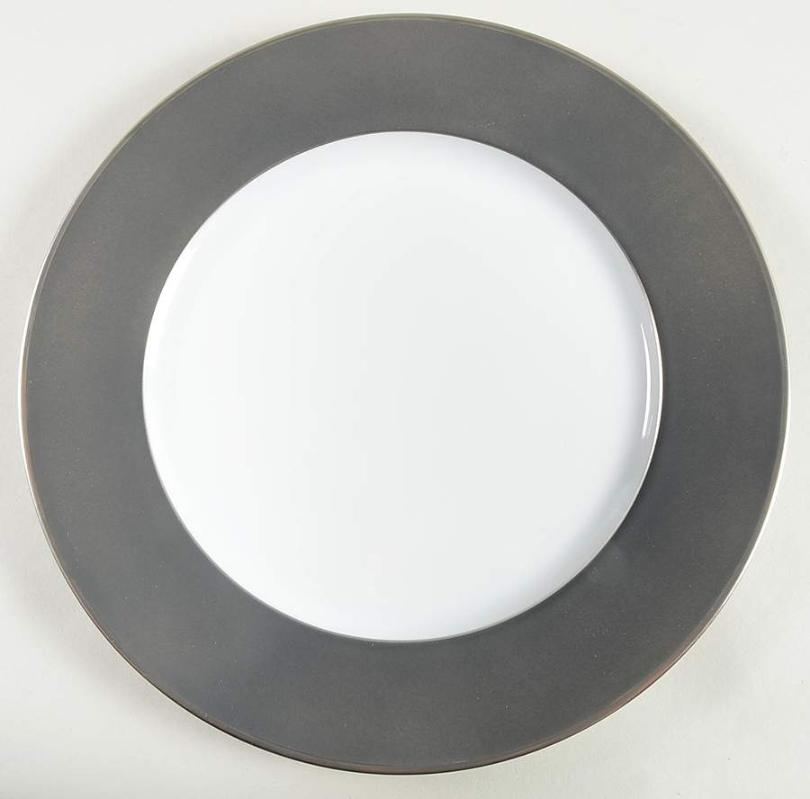 Color Block Platinum Grey Dinner Plate by Haviland-1