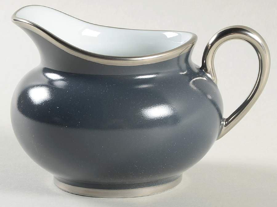 Color Block Platinum Grey Creamer by Haviland-1