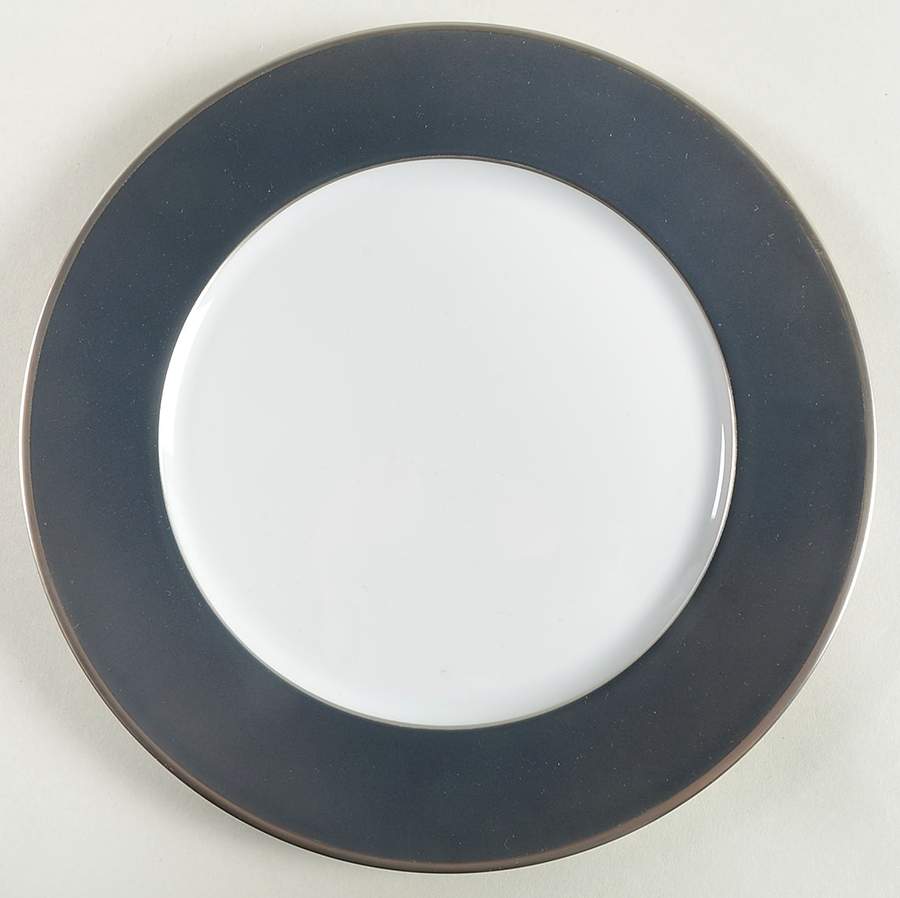 Color Block Platinum Grey Salad/Dessert Plate by Haviland-1