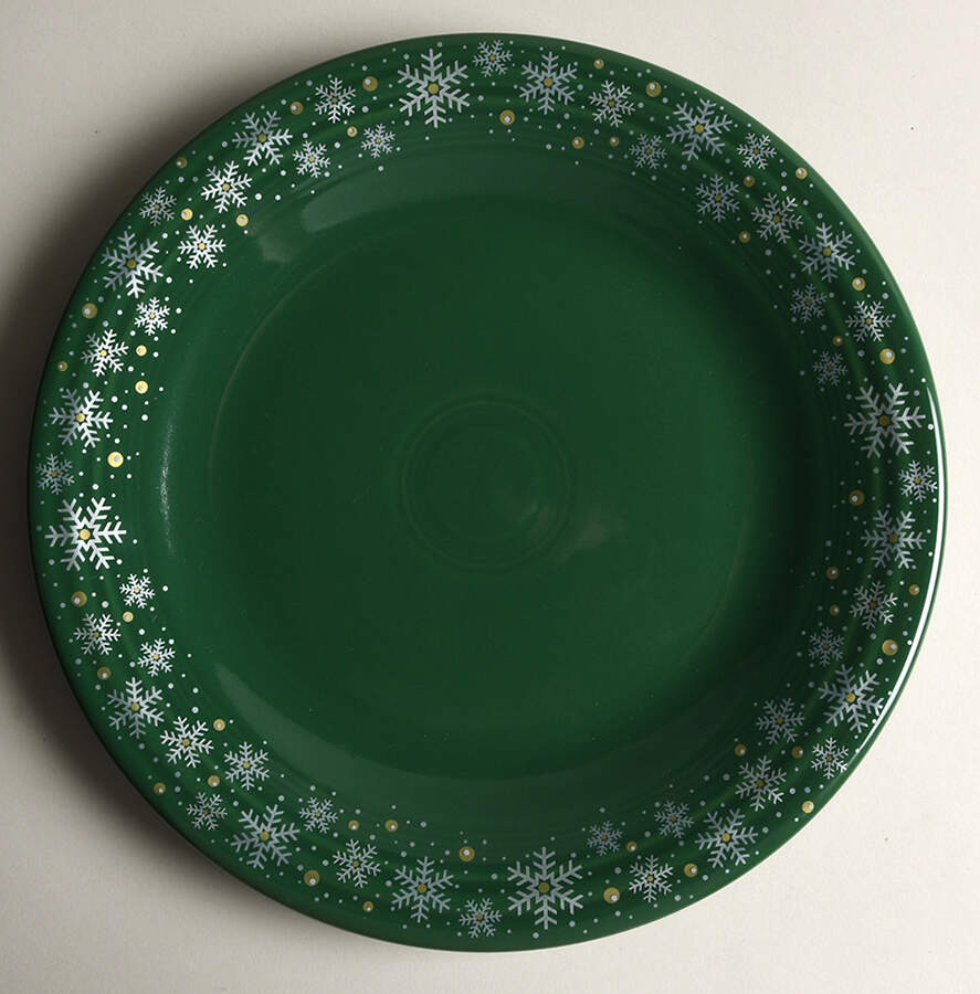 Fiesta Snowflake Dinner Plate by Homer Laughlin -1