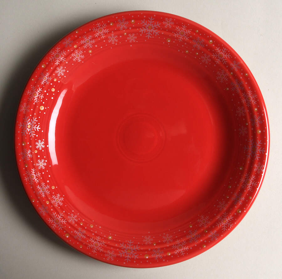 Fiesta Snowflake Dinner Plate by Homer Laughlin -1