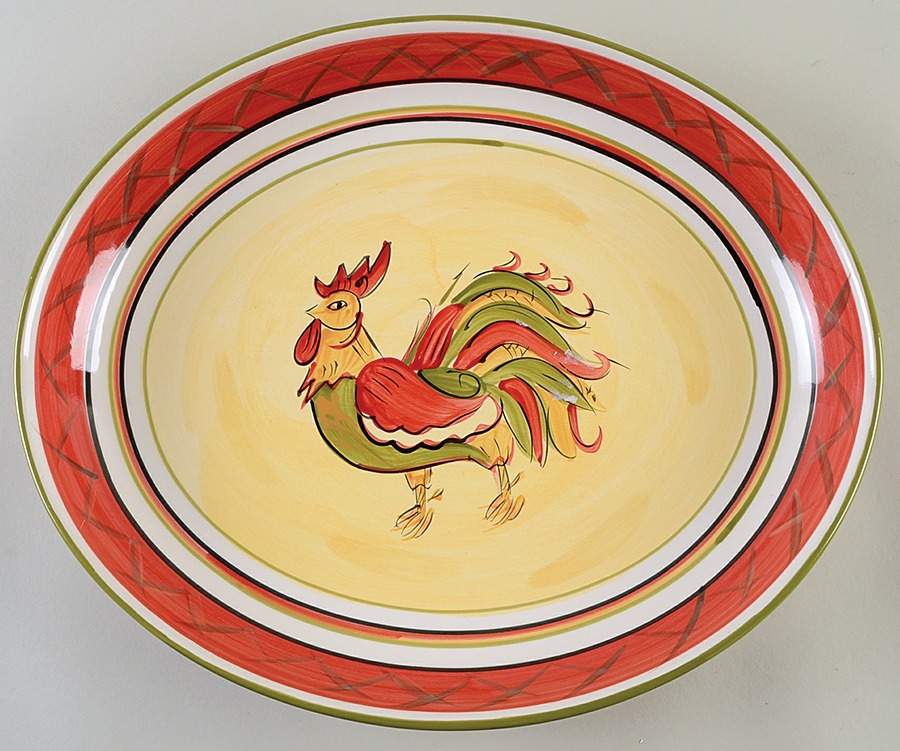 Rafael 15" Oval Serving Platter by Hd Designs-1
