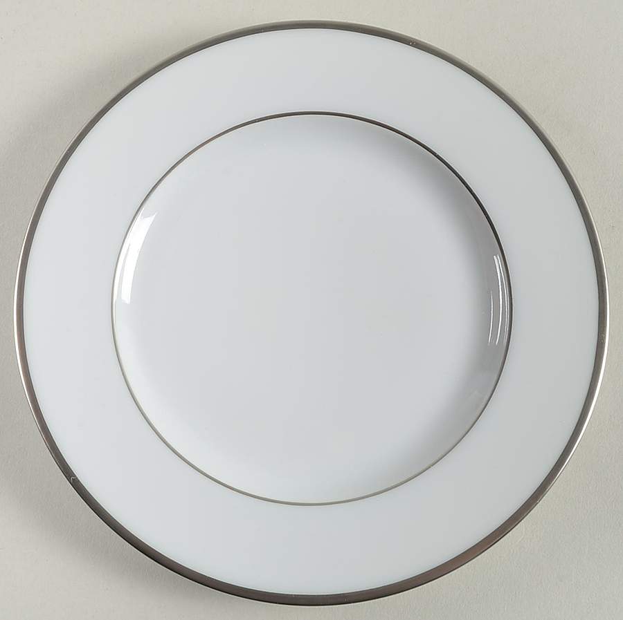Color Block Platinum White Bread & Butter Plate by Haviland-1
