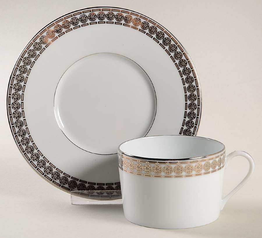 Eternite Flat Cup & Saucer Set by Haviland-1