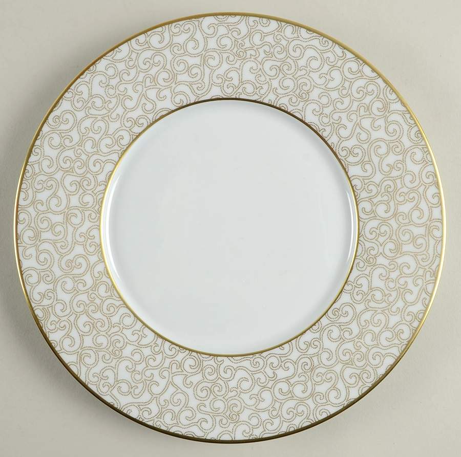 Karakusa White Salad/Dessert Plate by Haviland-1