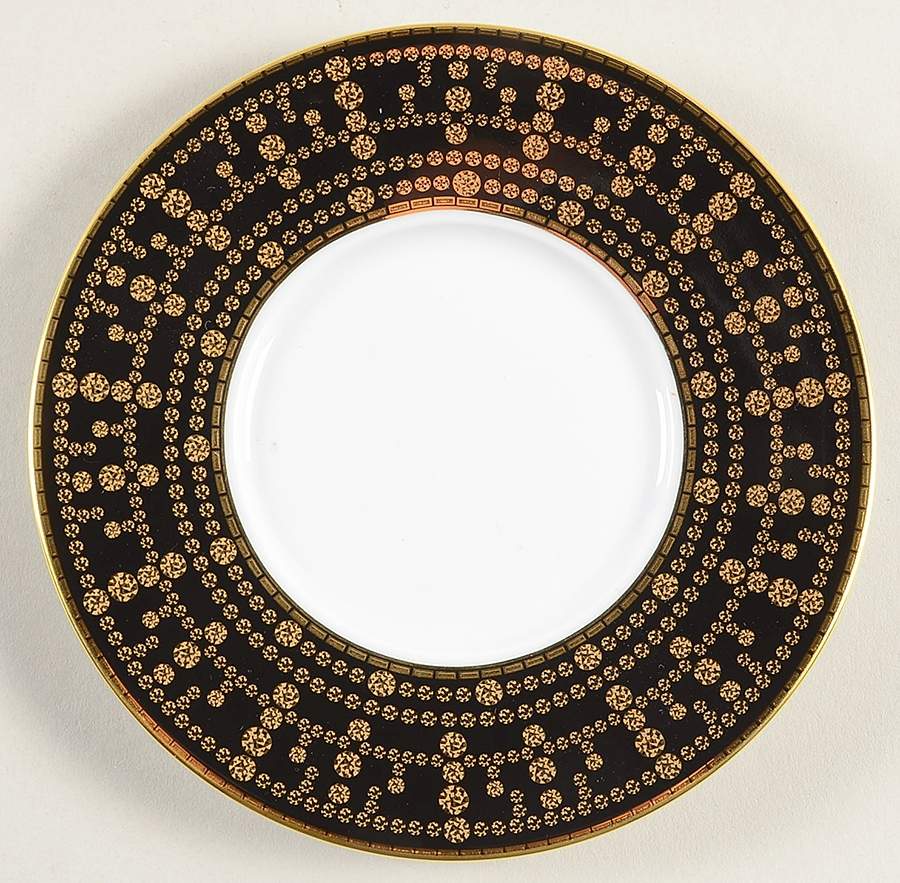 Tiara Black Gold Bread & Butter Plate by Haviland-1