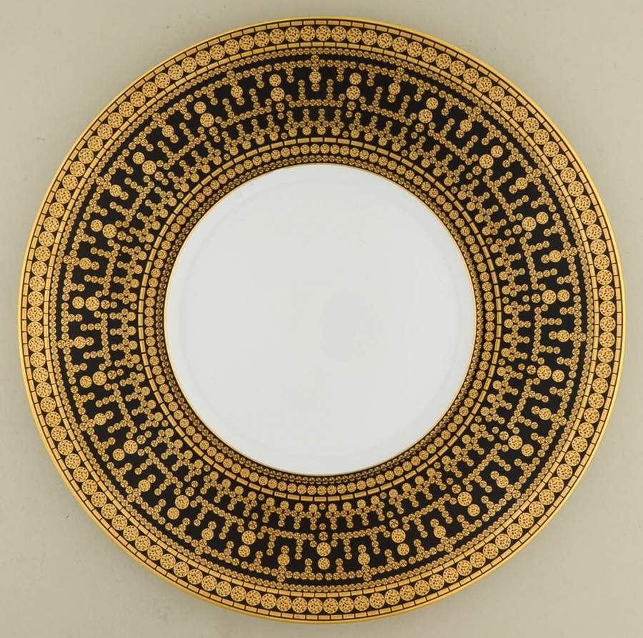Tiara Black Gold Dinner Plate by Haviland-1