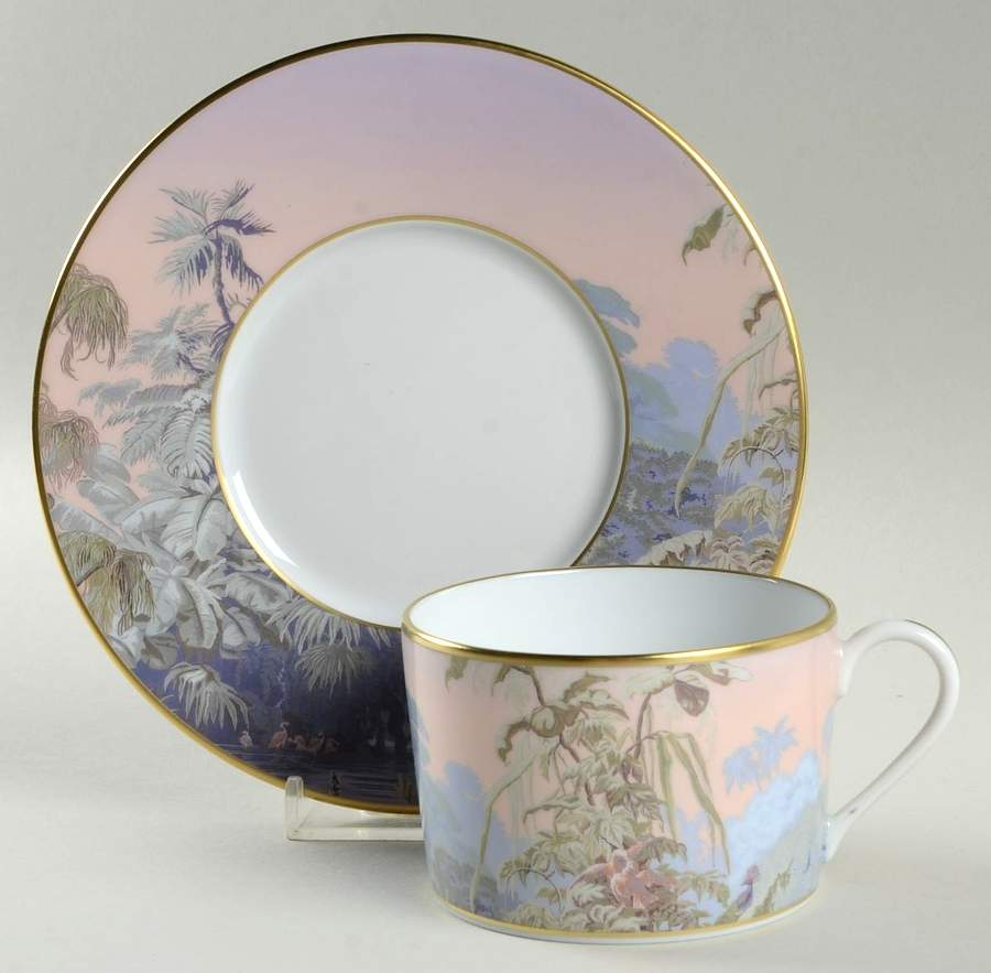 Le Bresil Flat Cup & Saucer Set by Haviland-1