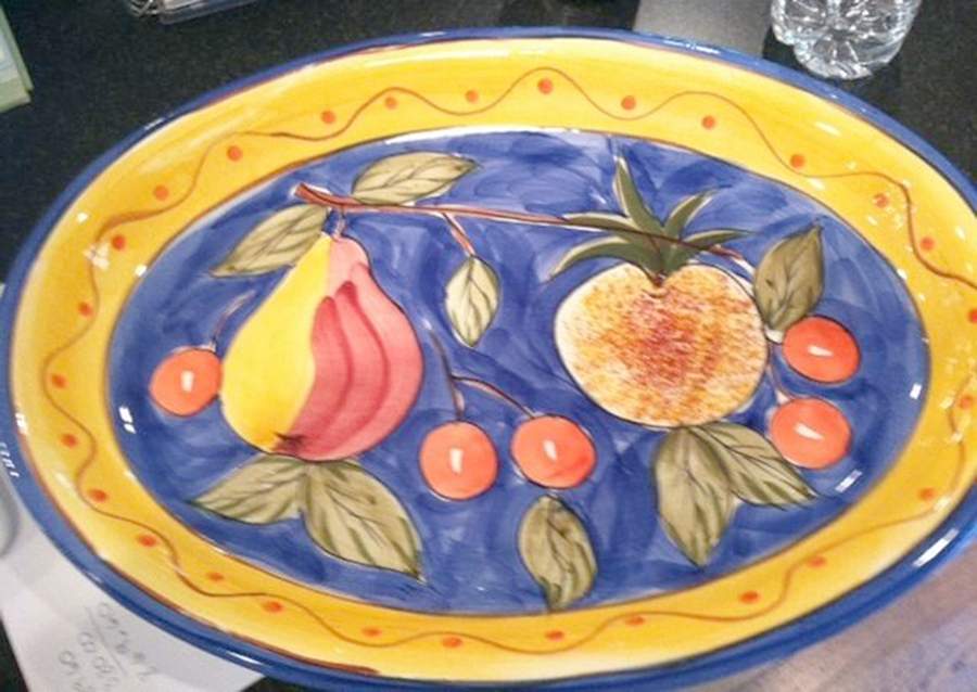 Fruitful 12" Oval Serving Platter by Himark-1