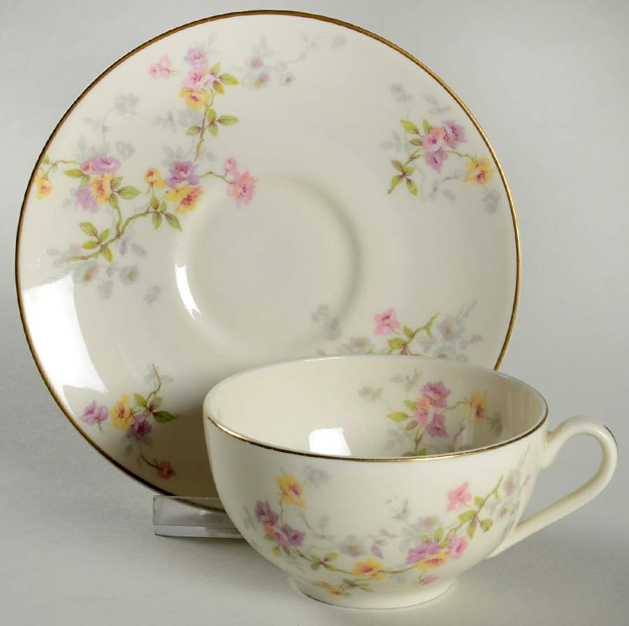 H4716 Flat Cup & Saucer Set by Haviland-1