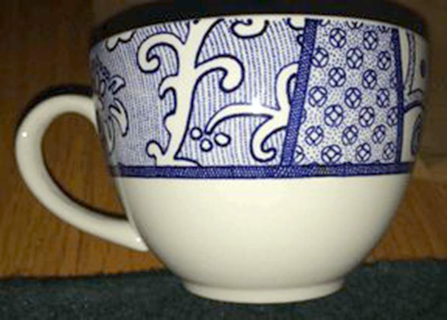 Blue Print Flat Cup by Habitat-1