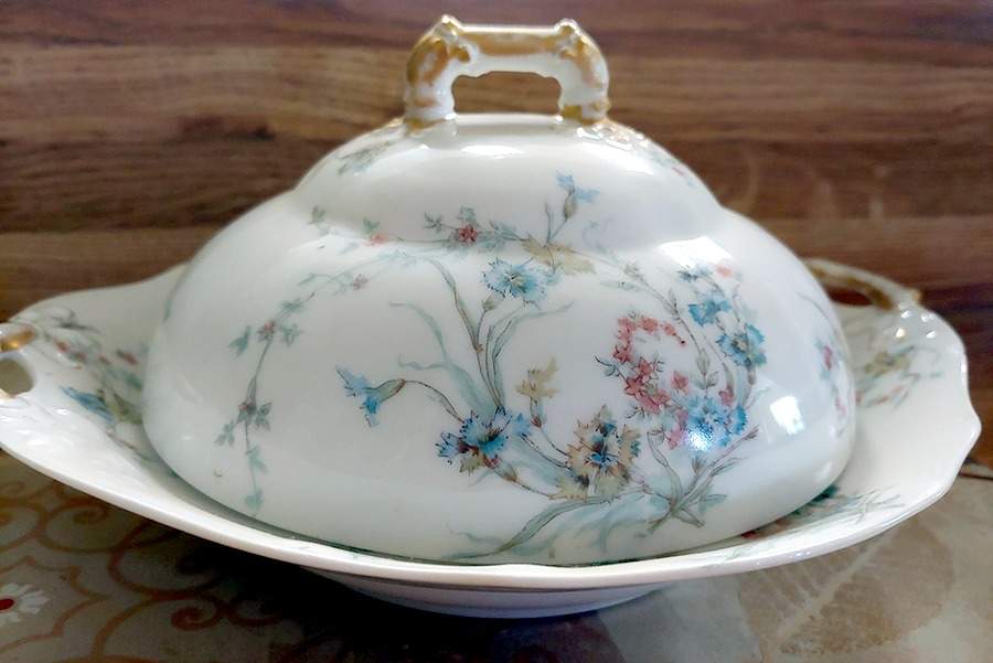 Schleiger 1018-7 Round Covered Butter by Haviland-1