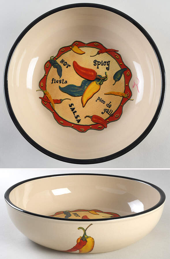 Peppers 11" Individual Pasta Bowl by Home & Garden Party-1