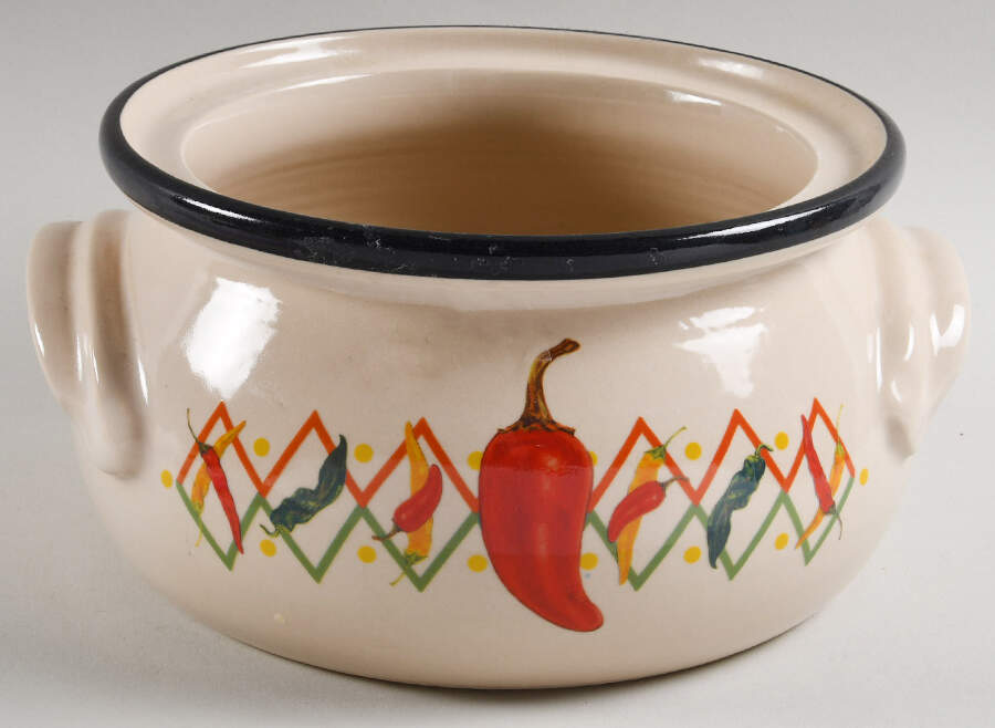 Peppers Bean Pot No Lid by Home & Garden Party-1