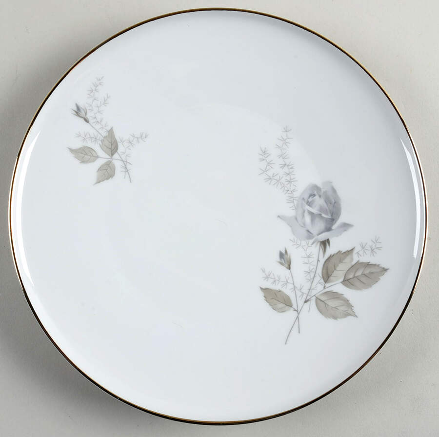 Grey Rose Gold Trim Dinner Plate by Heinrich - H&C-1