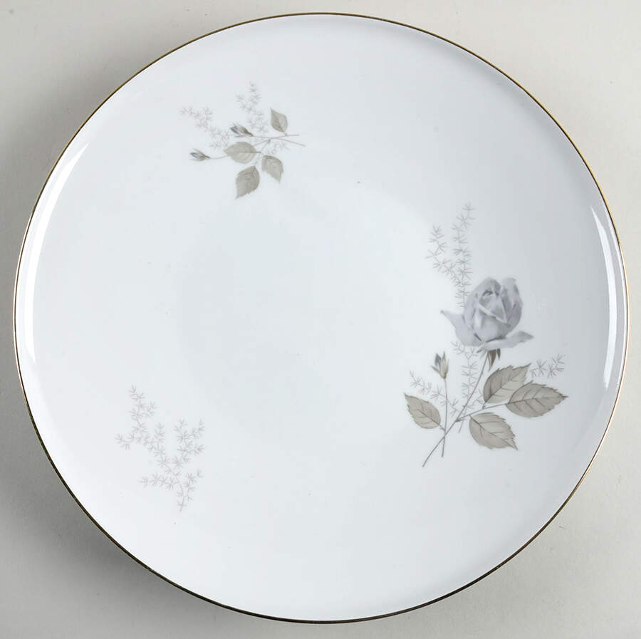 Grey Rose Gold Trim 12" Chop Plate (Round Platter) by Heinrich - H&C-1