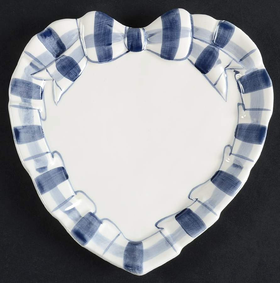 Blue Plaid Border Saucer by Haldon-1
