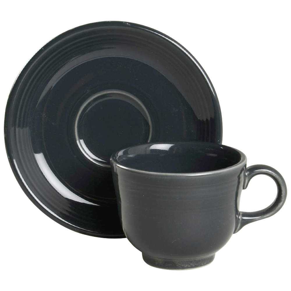 Fiesta Slate (Intro 2015) Flat Cup & Saucer Set by Homer Laughlin -1