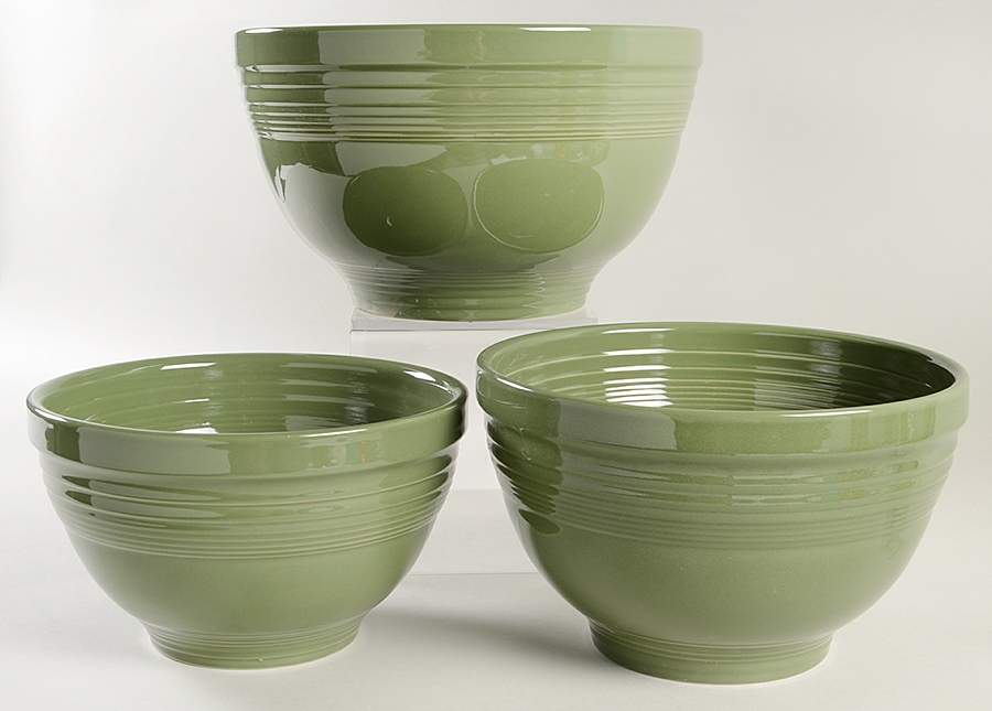 Fiesta Sage Green (Intro 2015) (3 Piece) Baking Bowl Set (11", 9", 8") by Homer Laughlin -1