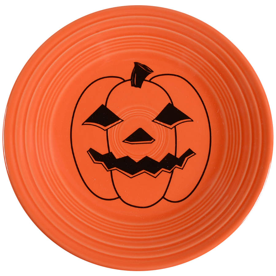 Fiesta Spooky Pumpkin Luncheon Plate by Homer Laughlin -1