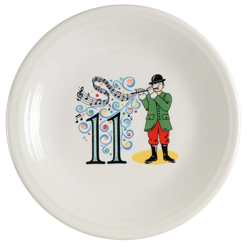 Fiesta Twelve Days of Christmas Salad/Dessert Plate by Homer Laughlin -1
