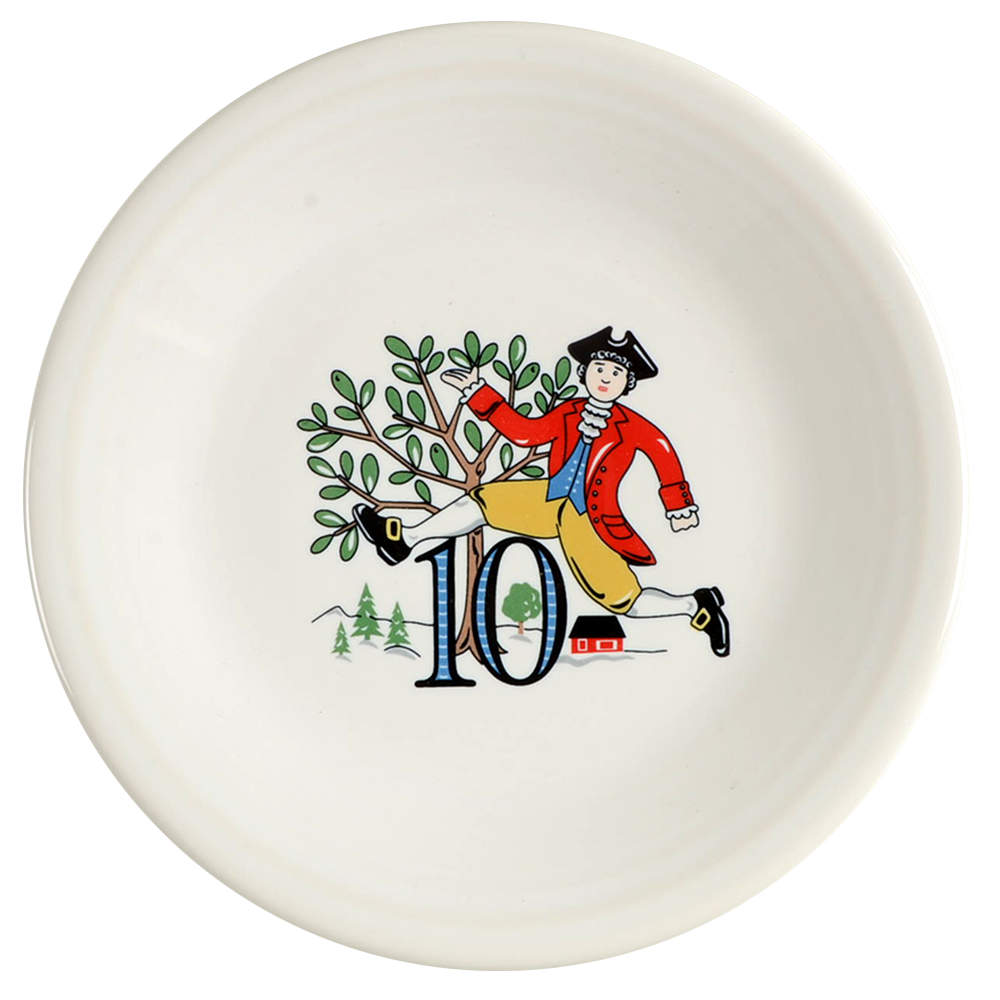 Fiesta Twelve Days of Christmas Salad/Dessert Plate by Homer Laughlin -1