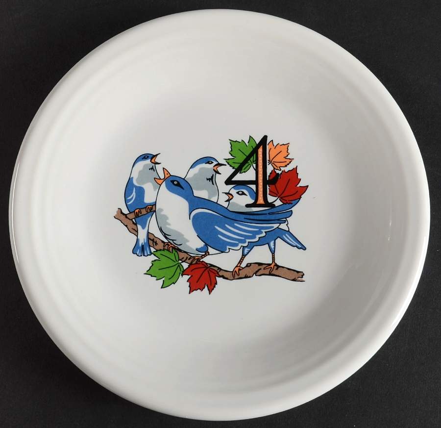Fiesta Twelve Days of Christmas Salad/Dessert Plate by Homer Laughlin -1