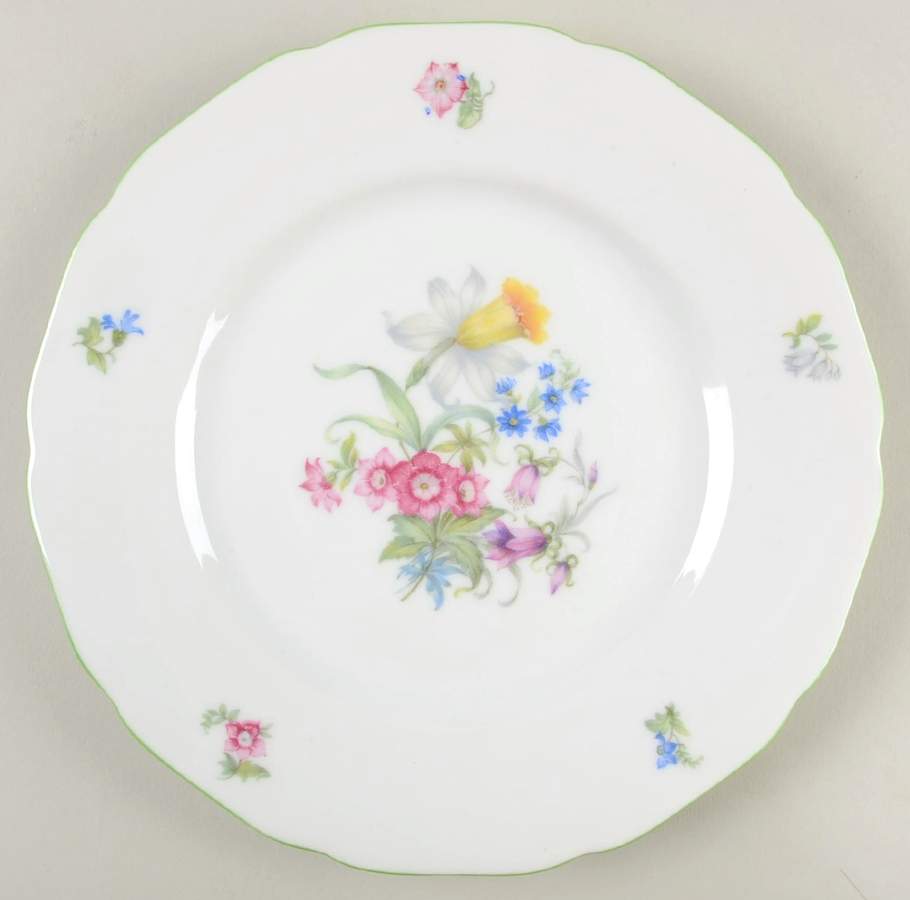 5873 Green Trim Salad Plate by Hutschenreuther-1