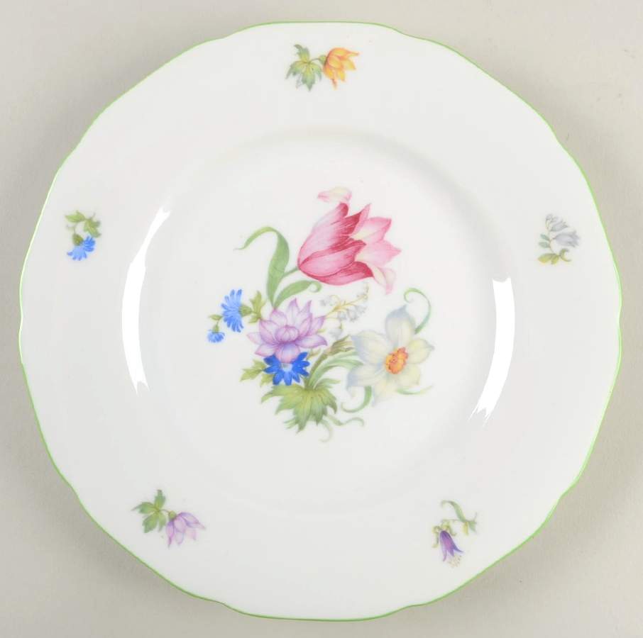 5873 Green Trim Salad Plate by Hutschenreuther-1