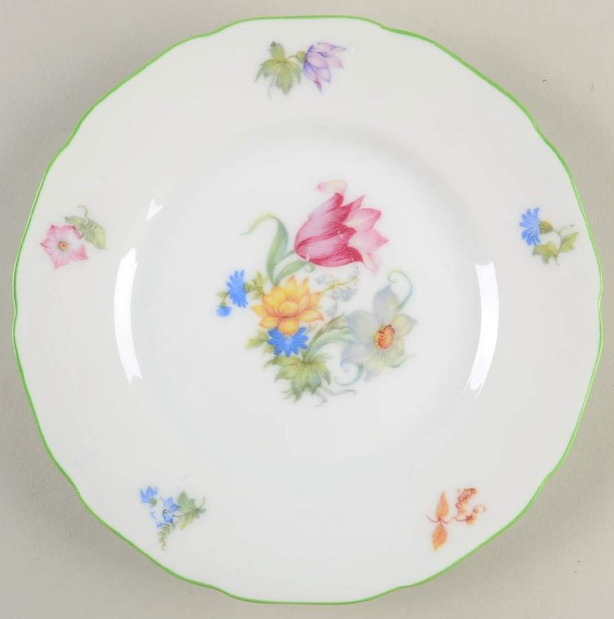 5873 Green Trim Bread & Butter Plate by Hutschenreuther-1
