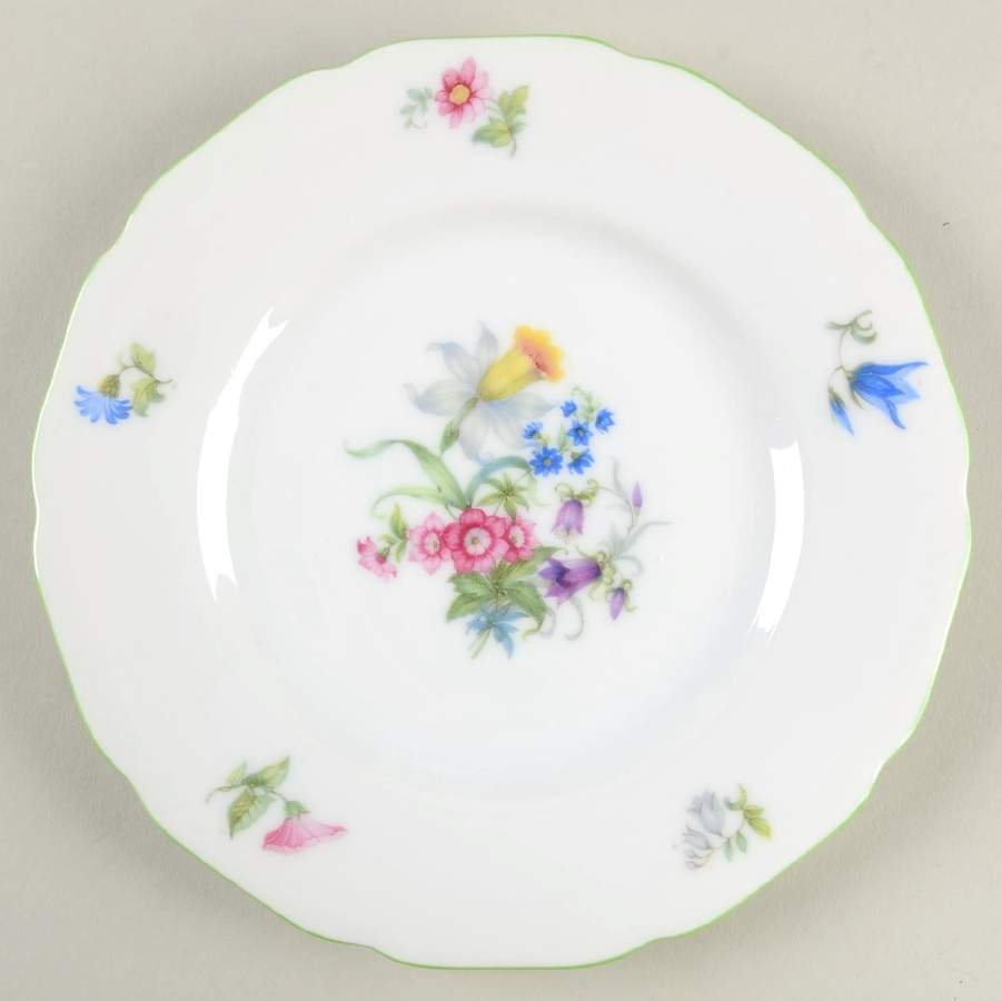 5873 Green Trim Bread & Butter Plate by Hutschenreuther-1