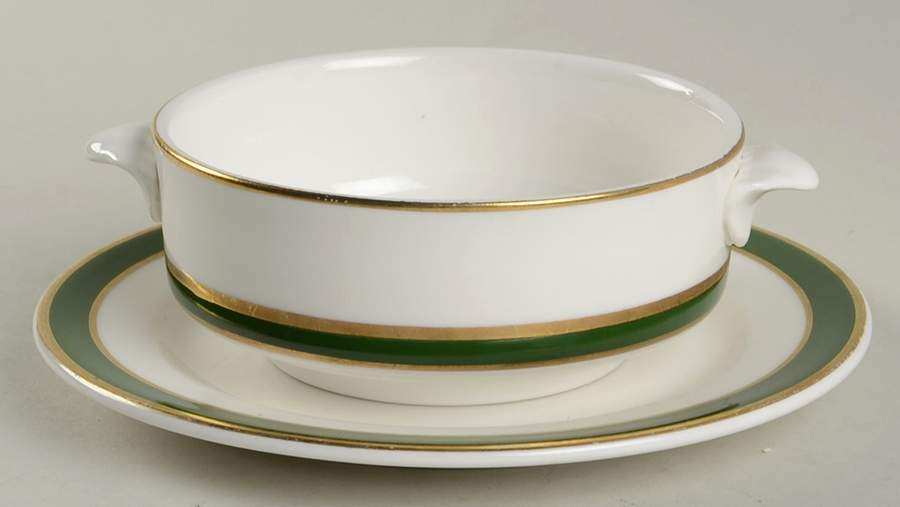 HLC4134 Flat Cream Soup Bowl & Saucer Set by Homer Laughlin -1