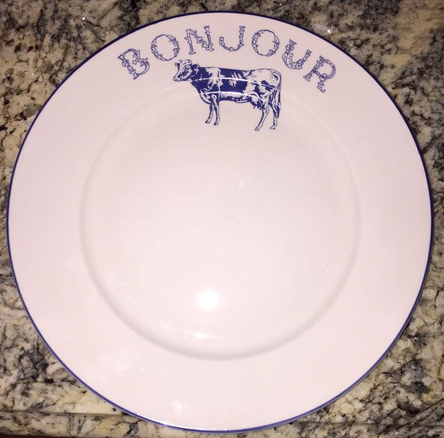 Bonjour Cow Dinner Plate by Home Essentials-1