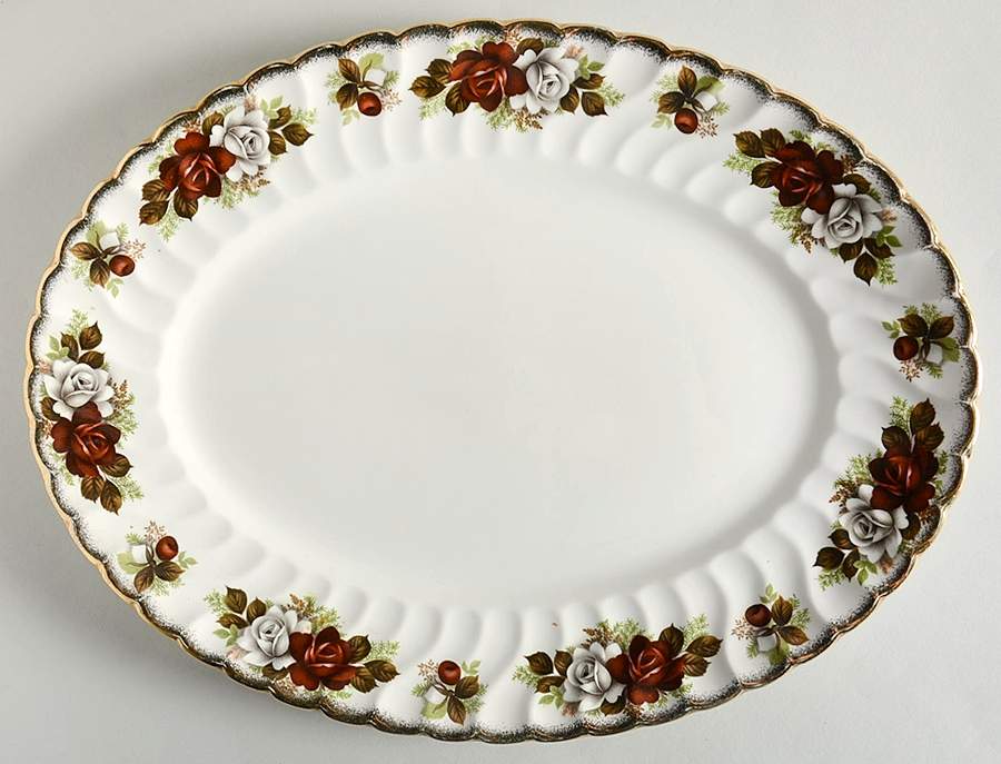 371 13" Oval Serving Platter by H Aynsley & Co-1