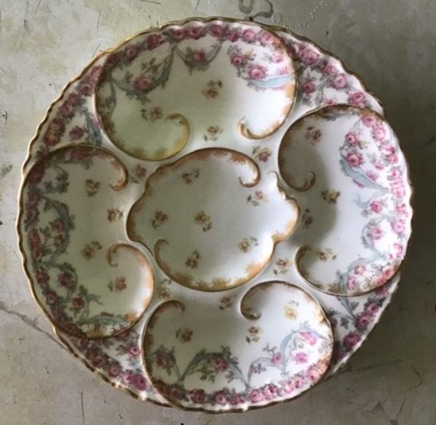 H4979 Oyster Plate by Haviland-1