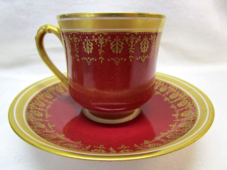 H4736 Flat Demitasse Cup & Saucer Set by Haviland-1