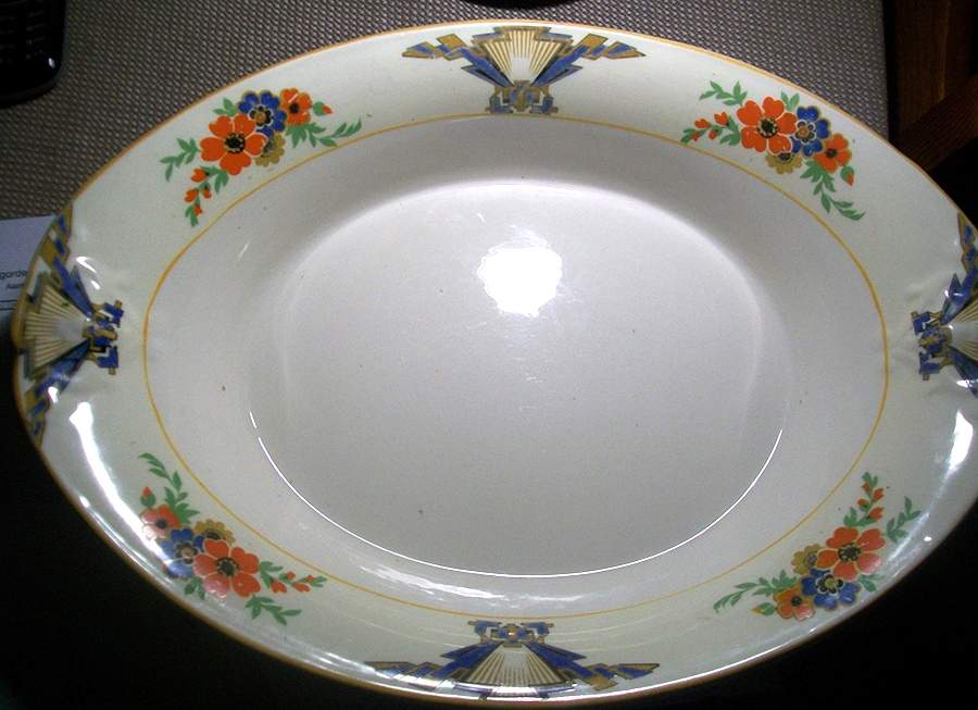 1854 14" Oval Serving Platter by Hollinshead & Kirkham-1
