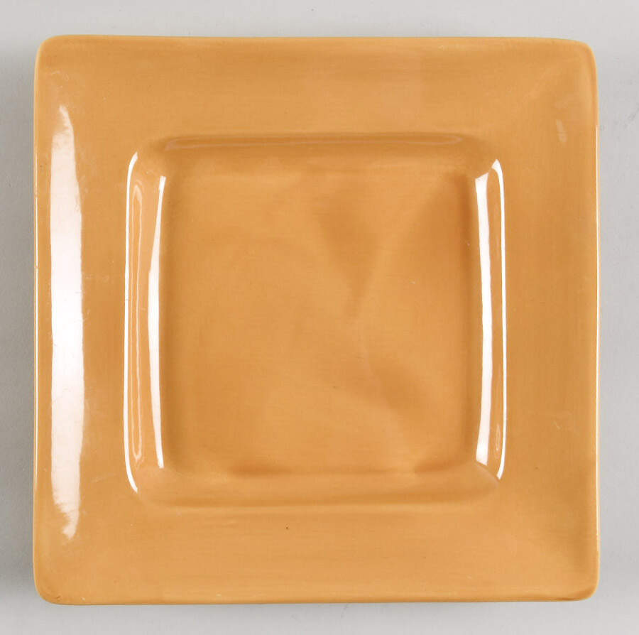 Barcelona-Yellow Square Salad Plate by Hd Designs-1