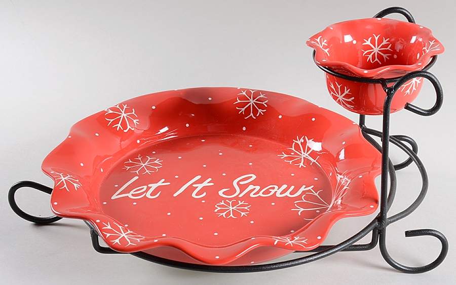 HGP7 Chip & Dip W/Metal Stand by Home & Garden Party-1