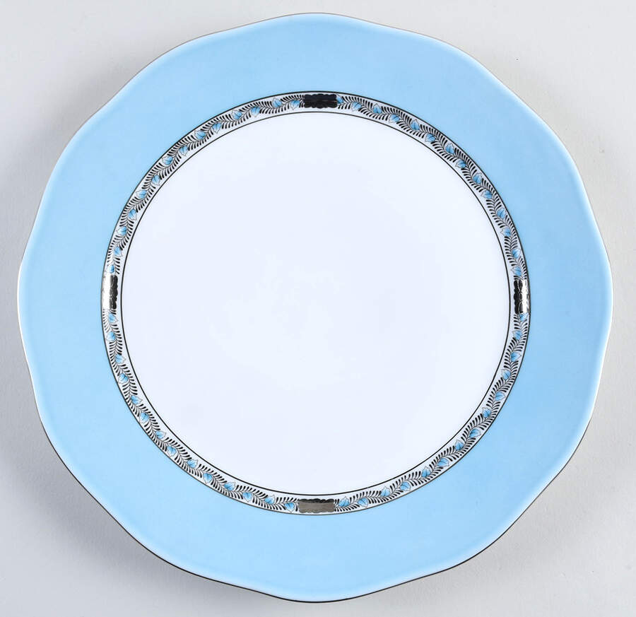 Chinese Bouquet Turquoise Service Plate (Charger) by Herend-1