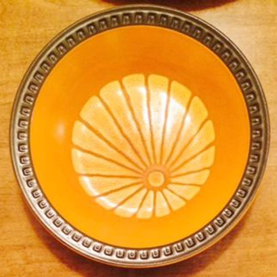 Brown Tapestry Coupe Soup Bowl by Haruta-1